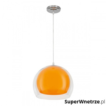 Lampa wisząca Malta Lampex pomarańczowa