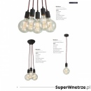 Lampa wisząca Modern 3 Lampex czarno-czerwona