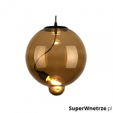 Lampa wisząca 30x30cm Altavola Design Modern Glass Bubble brązowa