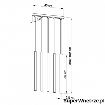 Lampa Wisząca PASTELO 5 Biała