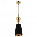 Lampa wisząca queen-1 złoto czarna 18 cm