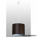 Lampa wisząca Walec 30cm Lampex brązowa