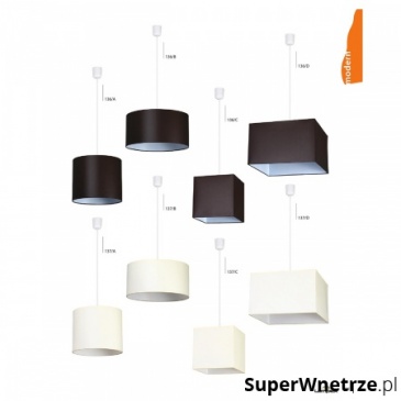 Lampa wisząca Walec 30cm Lampex brązowa