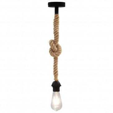 Lampa wisząca z przewodem maskowanym liną, E27