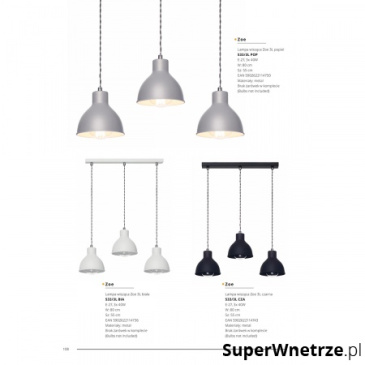 Lampa wisząca Zoe 2 Lampex czarna