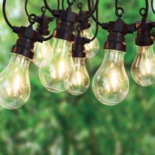 Lampki ogrodowe, girlanda, 20 żarówek, LED, zewnętrzna, wewnętrzna, do pomieszczeń, 12,5 m