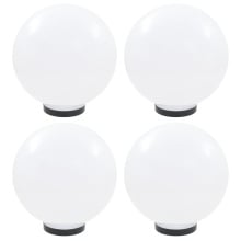 Lampy ogrodowe LED, 4 szt., kuliste, 30 cm, PMMA