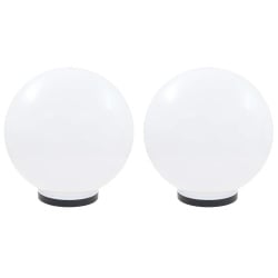 Lampy zewnętrzne LED, 2 szt., kule 40 cm, PMMA