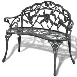 Ławka ogrodowa, 100 cm, odlewane aluminium, zielona Ławka ogrodowa, 100 cm, odlewane aluminium, zielona
