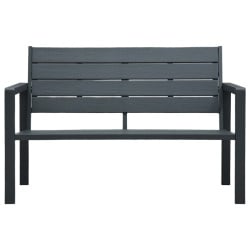 Ławka ogrodowa, 120 cm, szara, HDPE o wyglądzie drewna Ławka ogrodowa, 120 cm, szara, HDPE o wyglądzie drewna