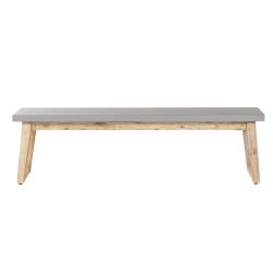 Ławka ogrodowa 160 cm betonowa szara ORIA Ławka ogrodowa 160 cm betonowa szara ORIA