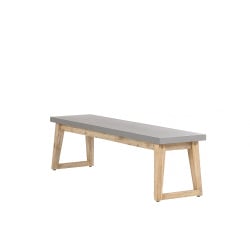 Ławka ogrodowa 160 cm betonowa szara ORIA Ławka ogrodowa 160 cm betonowa szara ORIA