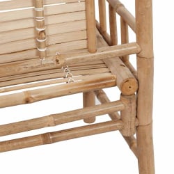 ławka ogrodowa z poduszką, 120 cm, bambusowa ławka ogrodowa z poduszką, 120 cm, bambusowa
