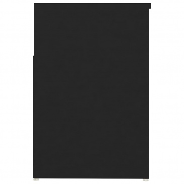 ławka z miejscem na buty, czarna, 80x30x45 cm, płyta wiórowa