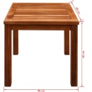 Leżak ze stolikiem, lite drewno akacjowe i tkanina textilene