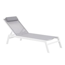 Leżanka ogrodowa aluminiowa tekstylna szara CATANIA II