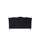 Łóżko czarne skóra ekologiczna podnoszony pojemnik 140 x 200 cm METZ