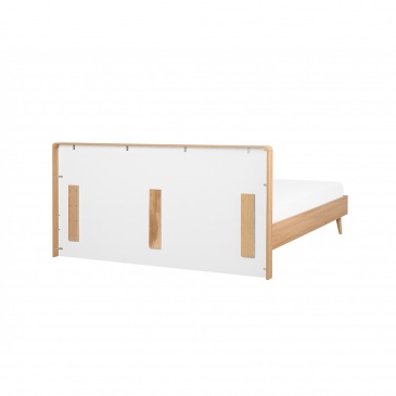 Łóżko drewniane 160 x 200 cm jasnobrązowe SERRIS