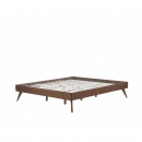 Łóżko drewniane 180 x 200 cm ciemne BERRIC