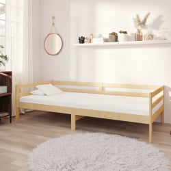 łóżko dzienne z materacem, 90x200 cm, lite drewno sosnowe łóżko dzienne z materacem, 90x200 cm, lite drewno sosnowe