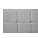 Łóżko kontnentalne tapicerowane jasnoszare 140 x 200 cm ADMIRAL
