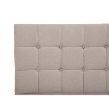 Łóżko kontynentalne tapicerowane 90 x 200 cm beżowe ADMIRAL