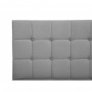Łóżko kontynentalne tapicerowane 90 x 200 cm jasnoszare ADMIRAL