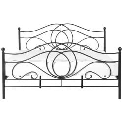 łóżko lyra 180 x 200 cm metal czarny