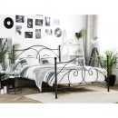 Łóżko metalowe 140 x 200 cm czarne DINARD