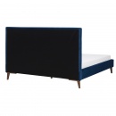Łóżko niebieskie tapicerowane 180 x 200 cm BAYONNE