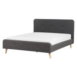 łóżko  rennes ii 160 x 200 cm ciemnoszary