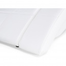 Łóżko skórzane 180x200 cm w kolorze białym - ze stelażem - Borbotti