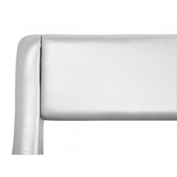 Łóżko srebrne skóra ekologiczna podnoszony pojemnik 180 x 200 cm AVIGNON