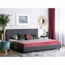 Łóżko tapicerowane 160 x 200 cm szare ALBI