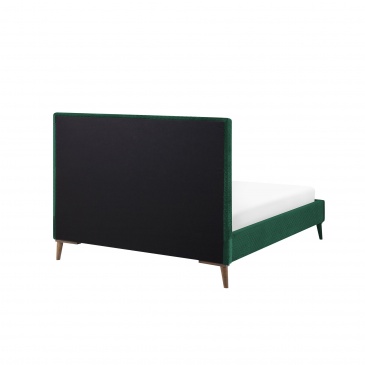 Łóżko welurowe 140 x 200 cm zielone BAYONNE
