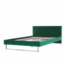 Łóżko welurowe 180 x 200 cm zielone BELLOU