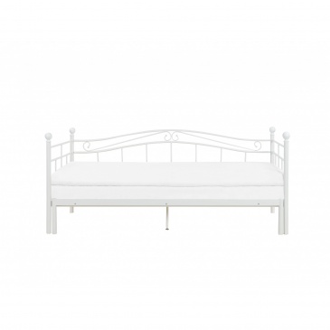 Łóżko wysuwane metalowe 90 x 200 cm białe TULLE
