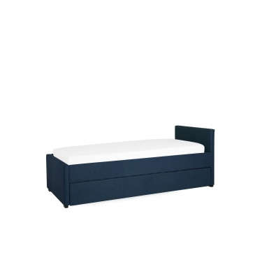 Łóżko wysuwane tapicerowane 80 x 200 cm niebieskie MARMANDE