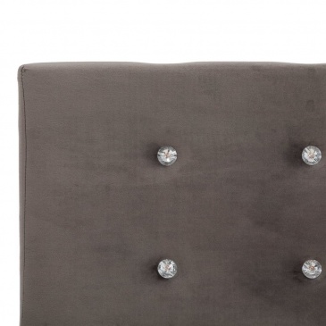 Łóżko z materacem memory, szare, aksamit, 120 x 200 cm