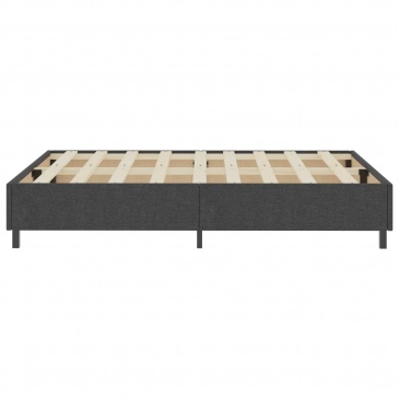 Łóżko z materacem sprężynowym, ciemnoszare, tkanina, 180x200 cm