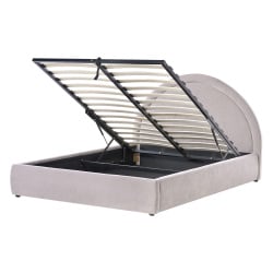 Łóżko z pojemnikiem Szenil MOUZON 140 x 200 cm Beżowy