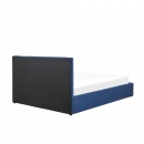 Łóżko z pojemnikiem welurowe 180 x 200 cm ciemnoniebieskie LANDES
