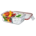 Lunch box dwukomorowy 17,5x15x6 cm Kuchenprofi przeźroczysty