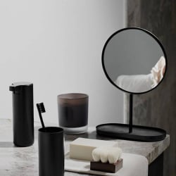 Lusterko kosmetyczne z podstawką czarne lusterko łazienkowe