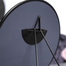 Lusterko lustro kosmetyczne do makijażu stojące metalowe czarne 15 cm