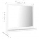 Lustro łazienkowe, białe, 40x10,5x37 cm, płyta wiórowa