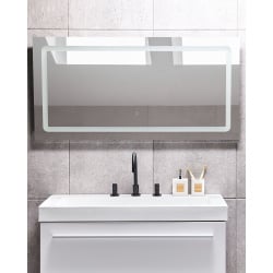 Lustro łazienkowe led benouville srebrny