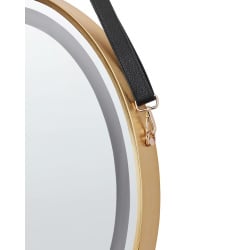 Lustro łazienkowe led darois wbudowany głośnik bluetooth złoty