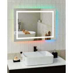 Lustro łazienkowe led prenois srebrny