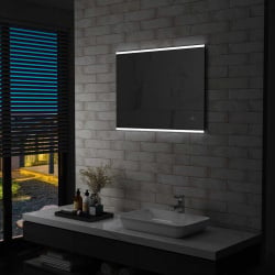 Lustro łazienkowe z LED i czujnikiem dotykowym, 80x60 cm